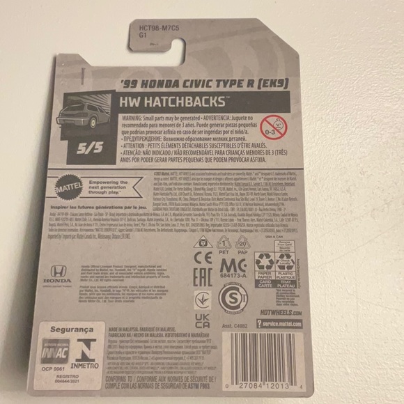 Hot Wheels  ‘99 Honda Civic Type R  [EK9] Hatchback - Picture 2 of 5